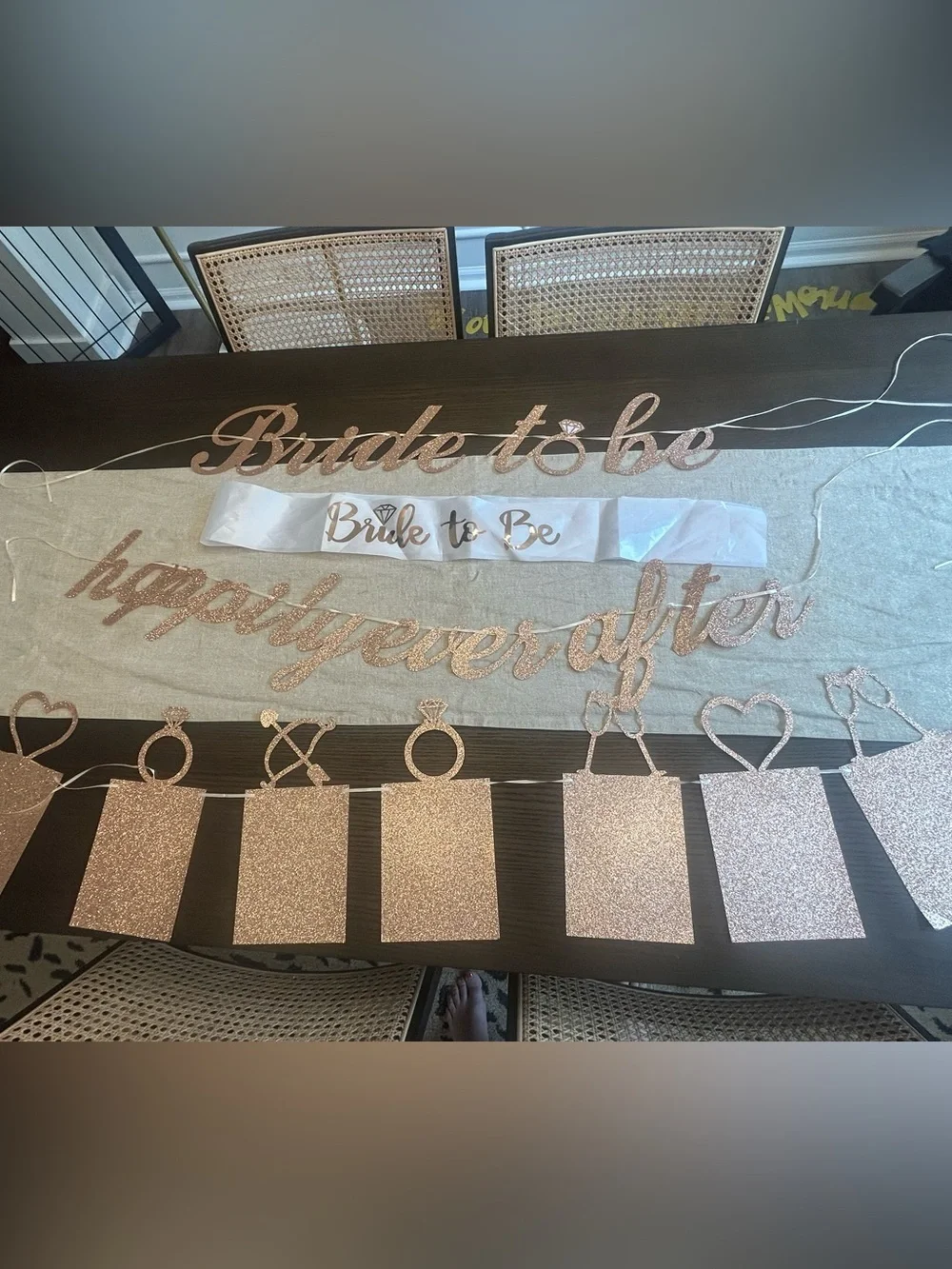 Rose Gold Bride to Be & Bridal Shower Décor Bundle